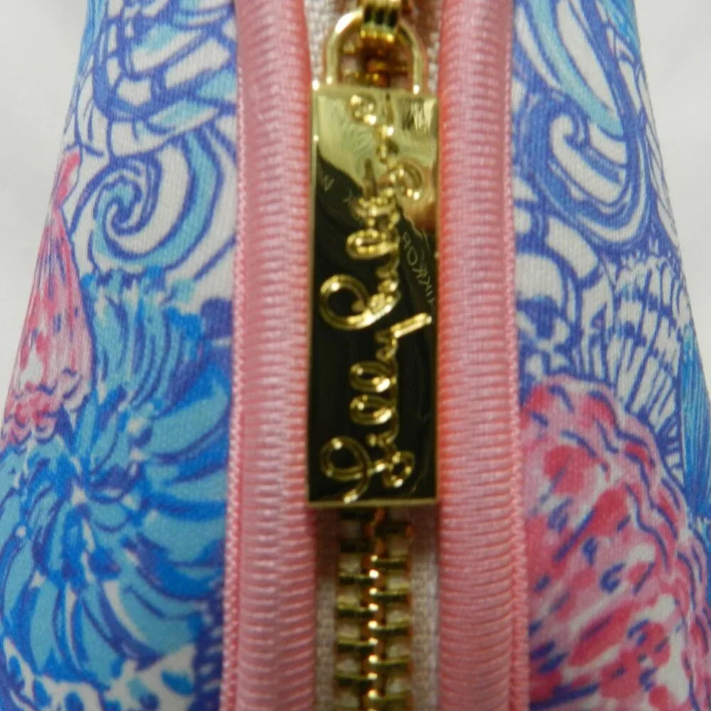 Lilly Pulitzer Raising Shell Glass Carafe Cork stopper & Koozie Sleeve 10